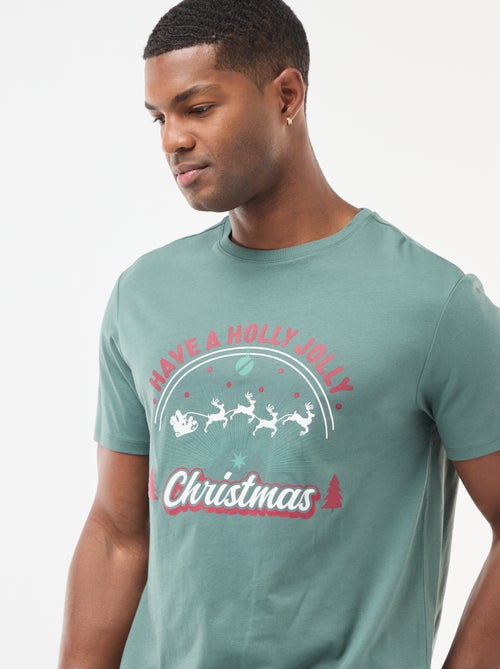 T-shirt met kerstmotief - Kiabi