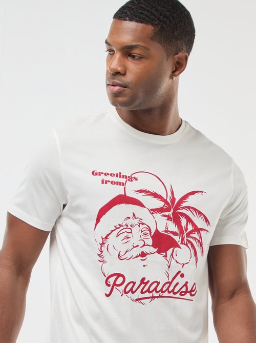 T-shirt met kerstmotief - Kiabi