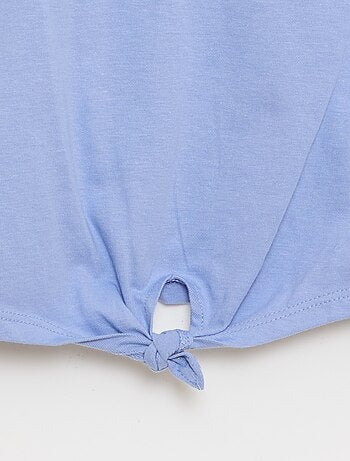 T-shirt met knoop in de taille