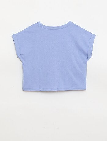 T-shirt met knoop in de taille