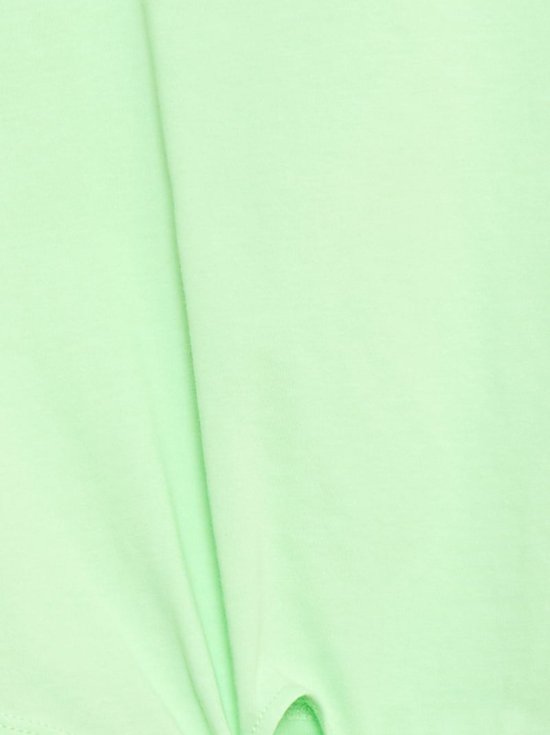 T-shirt met knoop in de taille Groen - Kiabi