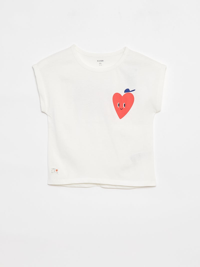 T-shirt met korte mouw - Grafik Edition Wit - Kiabi