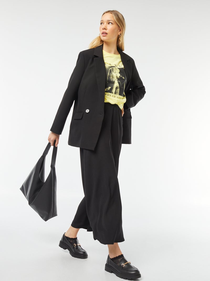 T-shirt met korte mouw en Blondie-print GEEL - Kiabi