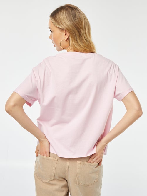 T-shirt met korte mouw en Blondie-print - Kiabi