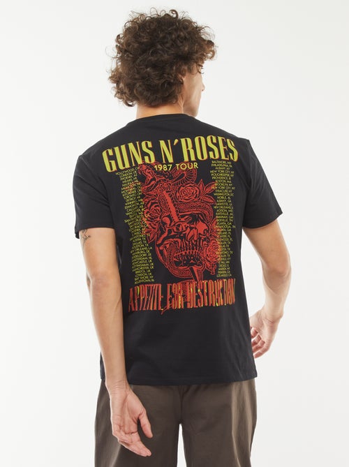 T-shirt met korte mouw en Guns N' Roses-print - Kiabi
