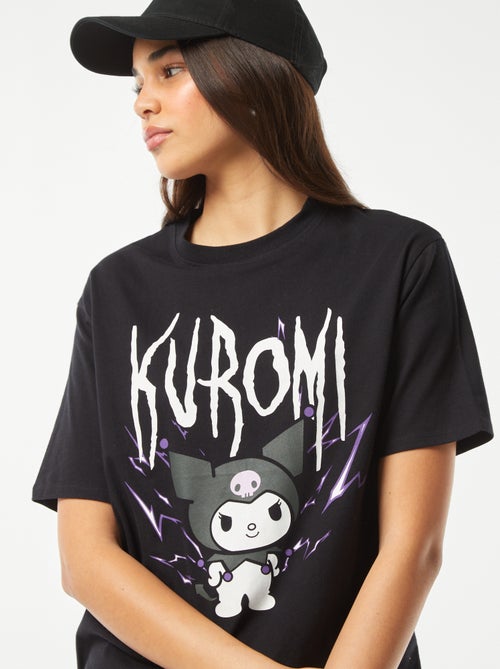 T-shirt met korte mouw en Hello Kitty/Kuromi-print - Kiabi