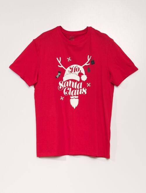 T-shirt met korte mouw en kerstprint - Kiabi