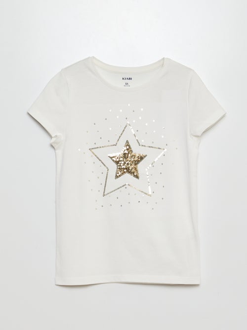 T-shirt met korte mouw en leuk detail - Kiabi