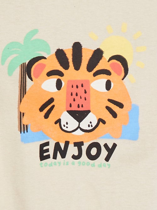 T-shirt met korte mouw en leuk detail - Kiabi