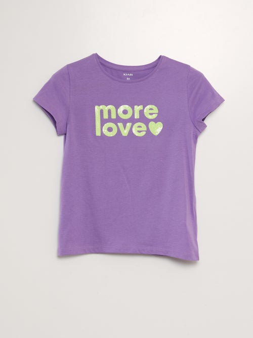 T-shirt met korte mouw en leuk detail - Kiabi