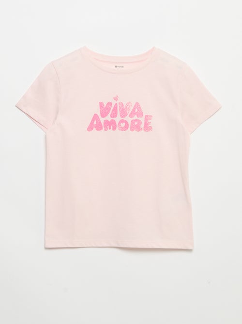 T-shirt met korte mouw en leuk detail - Kiabi