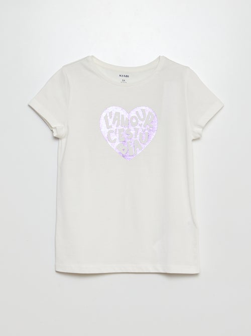 T-shirt met korte mouw en leuk detail - Kiabi