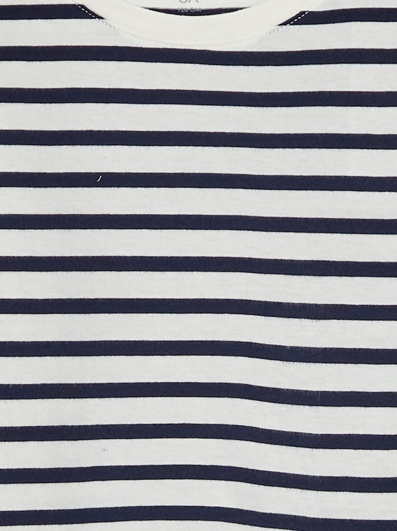 T-shirt met korte mouw en motiefje BIEGE - Kiabi