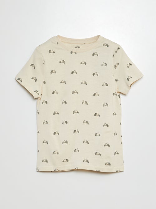 T-shirt met korte mouw en motiefje - Kiabi