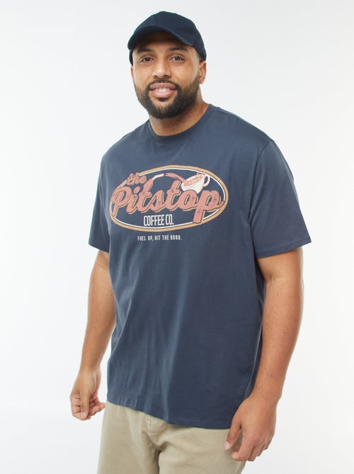 T-shirt met korte mouw en motiefje - Kiabi