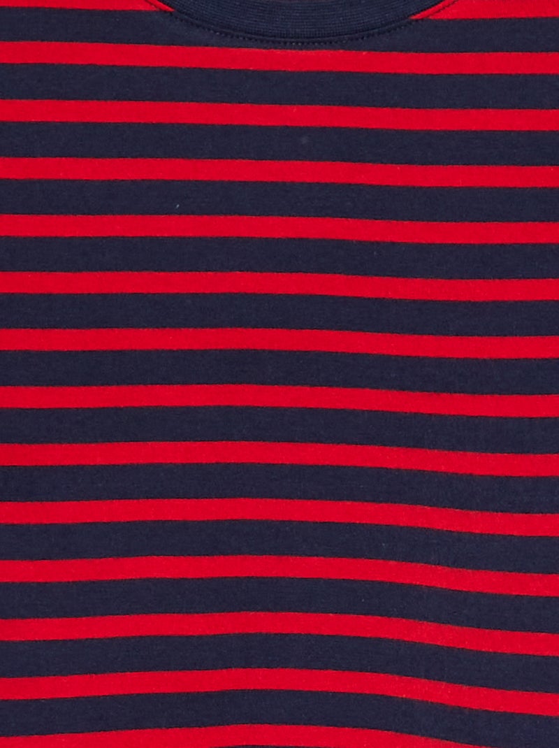 T-shirt met korte mouw en motiefje ROOD - Kiabi