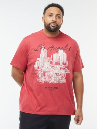 T-shirt met korte mouw en motiefje