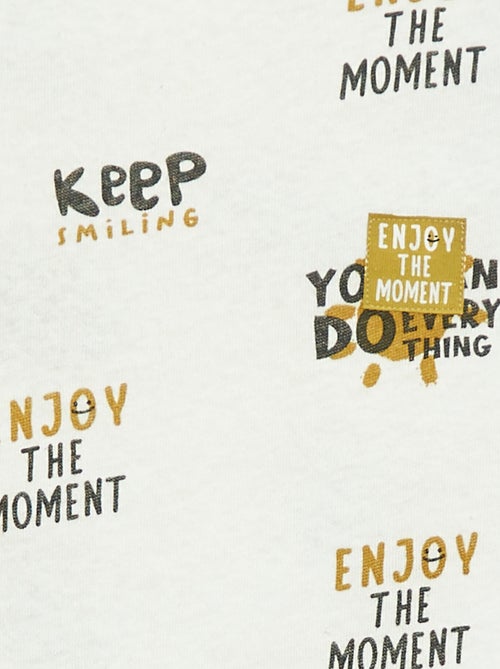 T-shirt met korte mouw en motiefje - Kiabi