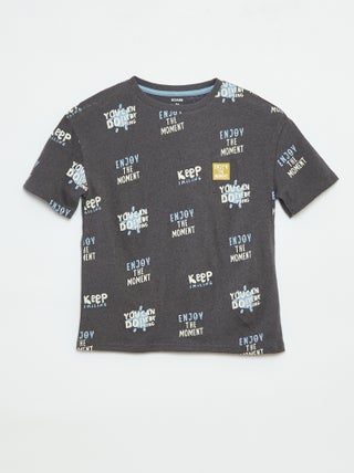 T-shirt met korte mouw en motiefje