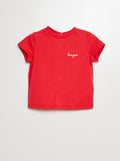 T-shirt met korte mouw en opgezette print WIT - Kiabi