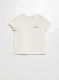 T-shirt met korte mouw en opgezette print WIT - Kiabi