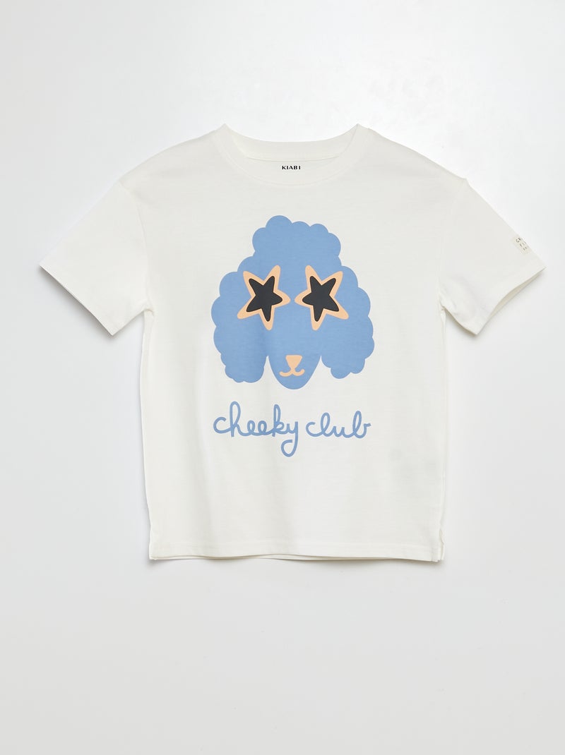 T-shirt met korte mouw en print - Grafik Edition WIT - Kiabi