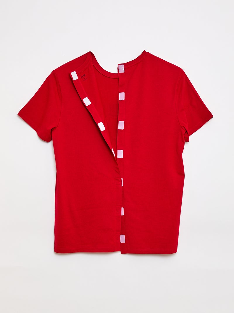 T-shirt met korte mouw en print - So Easy Rood - Kiabi