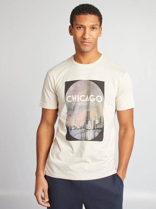 T-shirt met korte mouw en print - Kiabi