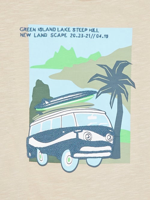 T-shirt met korte mouw en print - Kiabi