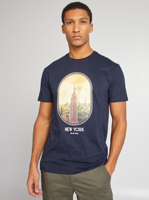 T-shirt met korte mouw en print - Kiabi