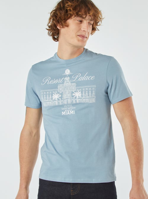 T-shirt met korte mouw en print - Kiabi