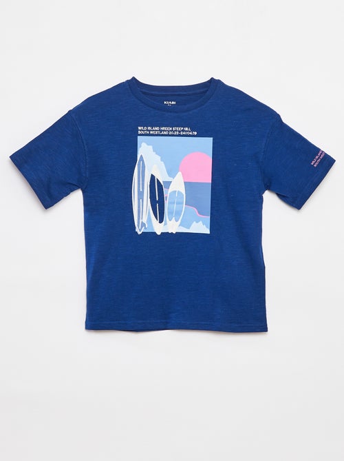 T-shirt met korte mouw en print - Kiabi
