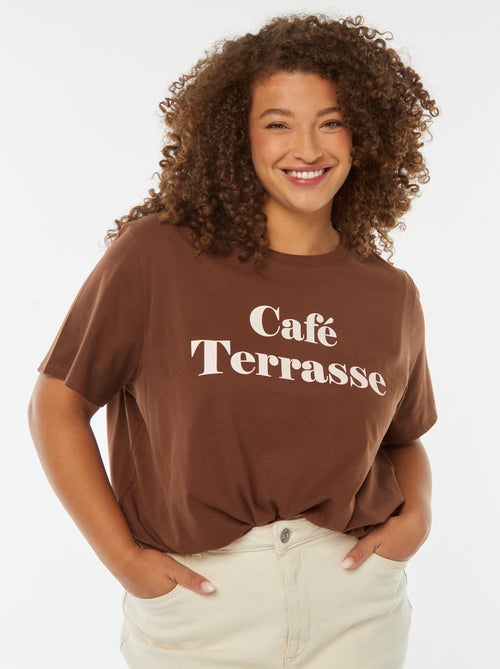 T-shirt met korte mouw en print - Kiabi