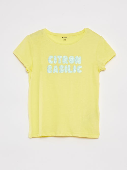 T-shirt met korte mouw en print - Kiabi