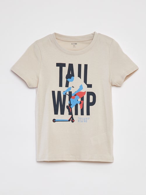 T-shirt met korte mouw en print - Kiabi
