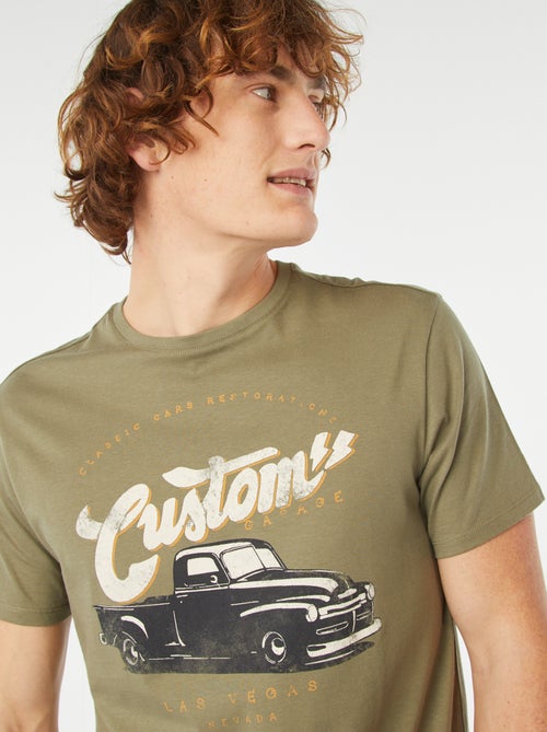 T-shirt met korte mouw en print - Kiabi