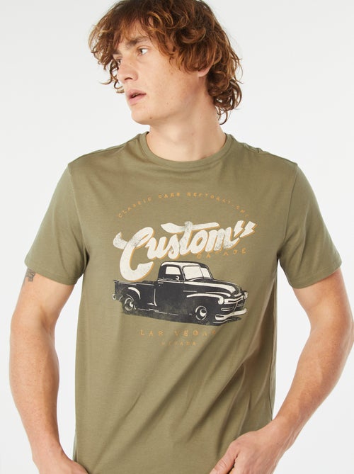 T-shirt met korte mouw en print - Kiabi