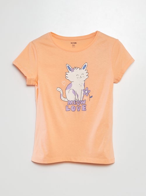 T-shirt met korte mouw en print - Kiabi