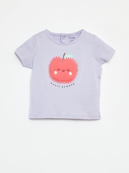 T-shirt met korte mouw en print - Kiabi