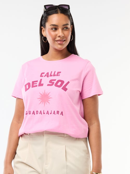 T-shirt met korte mouw en print - Kiabi