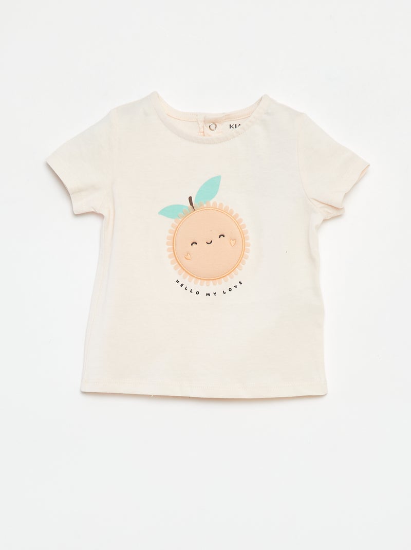 T-shirt met korte mouw en print ROSE - Kiabi
