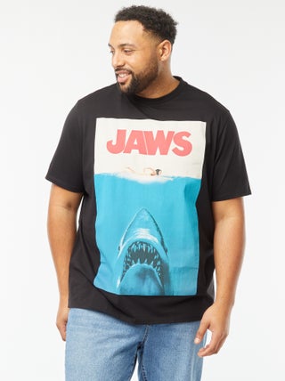 T-shirt met korte mouw en print van de film 'Jaws'