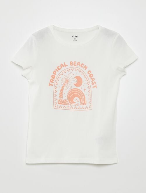 T-shirt met korte mouw en print - Kiabi