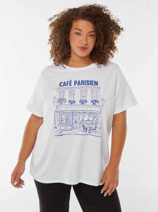 T-shirt met korte mouw en print