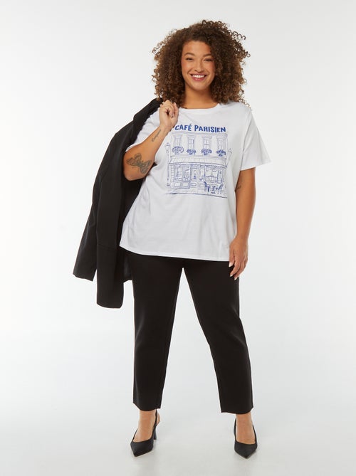 T-shirt met korte mouw en print - Kiabi