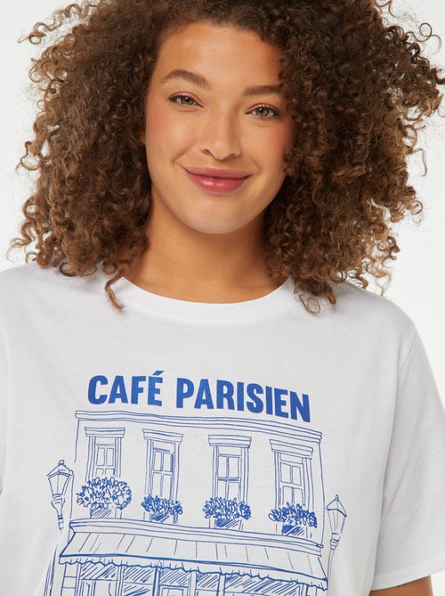 T-shirt met korte mouw en print - Kiabi