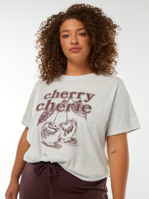 T-shirt met korte mouw en print - Kiabi