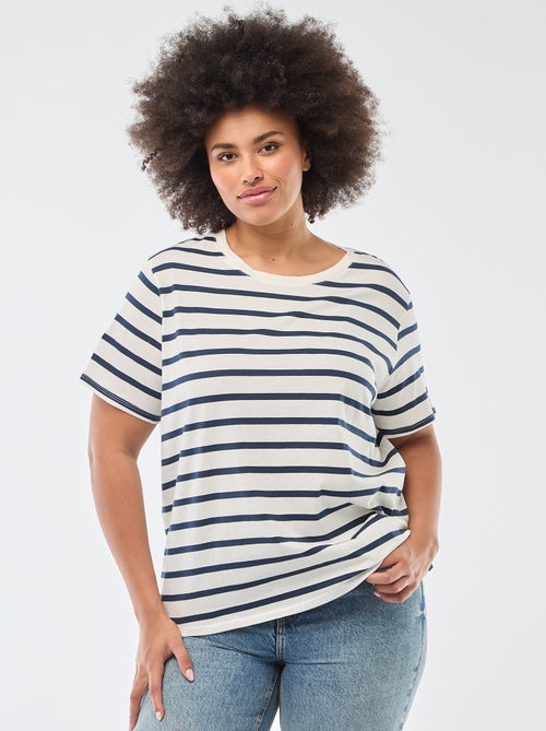 T-shirt met korte mouw en print - Kiabi