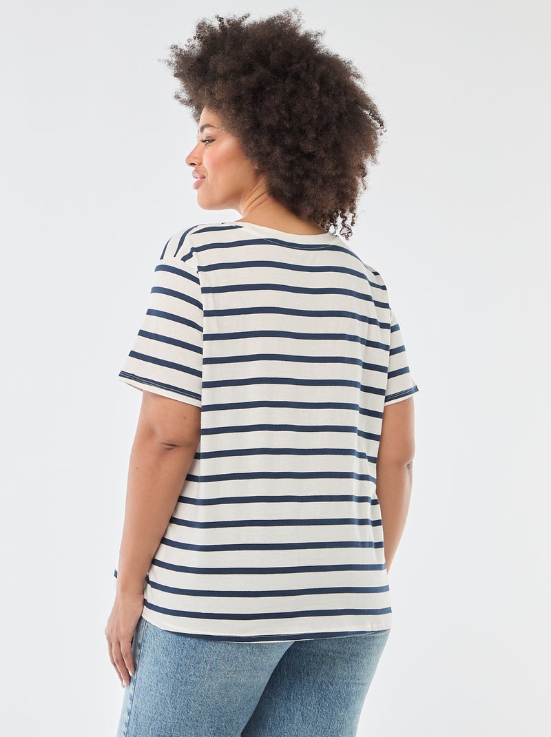 T-shirt met korte mouw en print Wit - Kiabi
