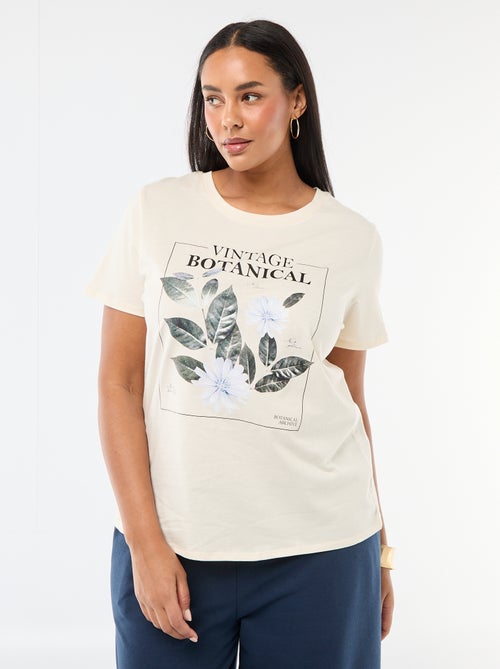 T-shirt met korte mouw en print - Kiabi